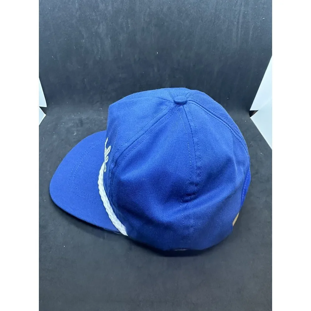 VINTAGE Blue Scottsdale Corded Hat  Cap Strap Back Made in‎ USA OSFA